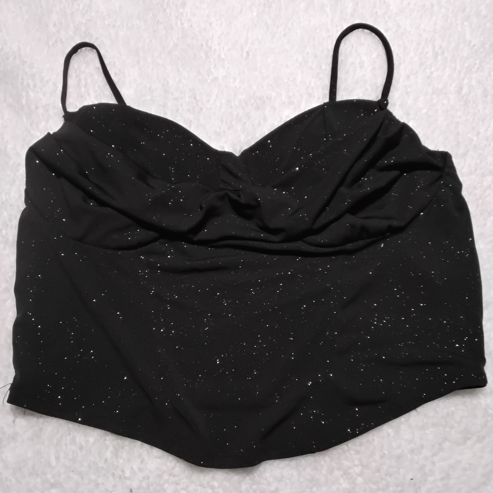 Black Glitter Women's Top